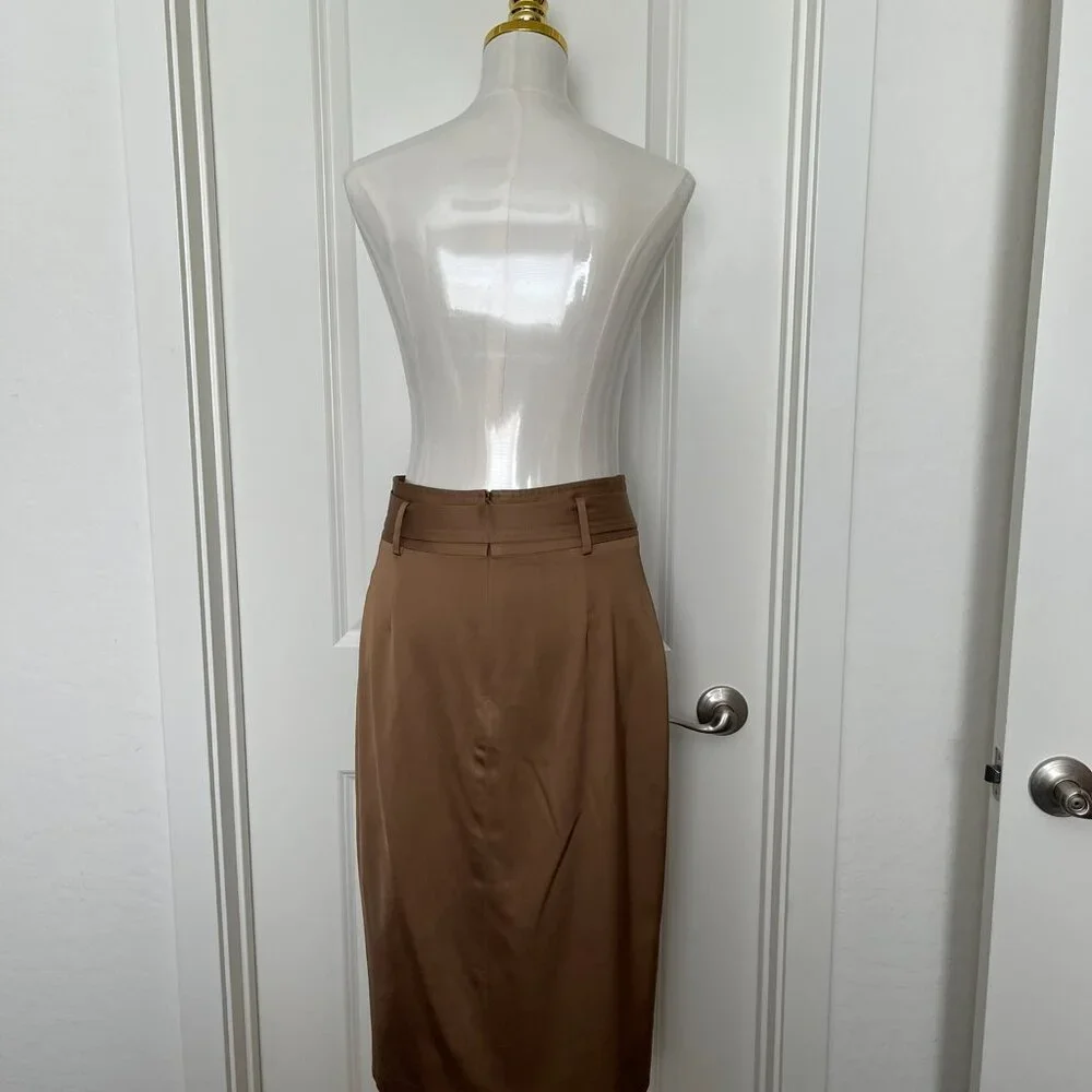 Reiss Byrn- Premium Paperbag Pencil Skirt - Picture 4 of 11
